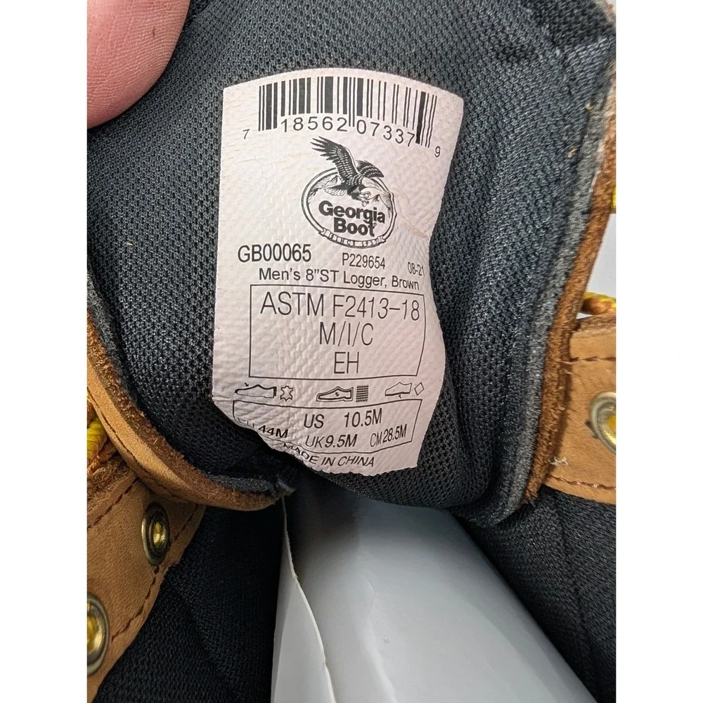 Georgia Logger Boots Men‎ GB00065 400G Waterproof Insulated Steel Toe 10.5M NOB